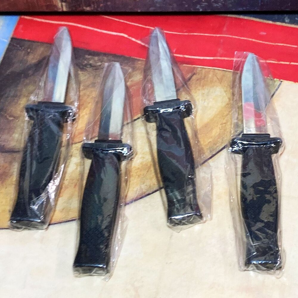 (4-PACK) KNIFE PROP TOY MOVIE PROP SPECIAL EFFECT MAGIC TRICK ILLUSION HOBBYIST